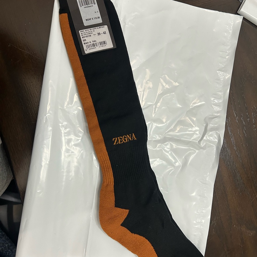 Zegna Black and Brown Men's Socks